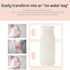 Silicone Hot Water Bottle Microwave Heating with Knit Cover Hot Water Bag for Pain Relief, Kid Hot & Cold Therapy- Warm Gift for Birthday, Christmas, Exchange Party