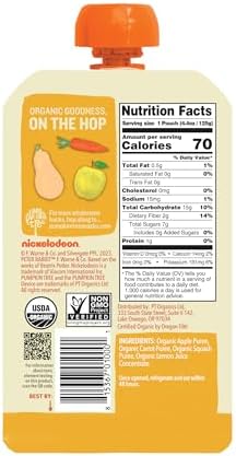 Pumpkin Tree Peter Rabbit Organics Apple, Carrot and Squash Puree, 4.4 Ounce (Pack of 10)