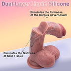 Realistic Dildos Feels Like Skin Adult Sex Toys for Women, Soft Silicone with Strong Suction Cup for Hands-Free Play, Vlatne Anal Dildo with Balls Lifelike Fake Penis G Spot Stimulator, 8.5''