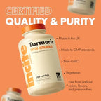 Incite Nutrition Turmeric Supplement 2000mg. 3 Month Supply of High Strength Curcuma Tablets. Natural Antioxidant and Relief Supplement. with Added Vitamin D3 to Boost Your Defenses