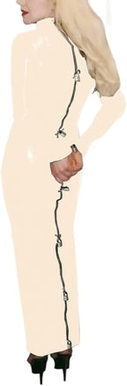 Lockable Costume Lockable Dress Bag Wear Male Women Night Club Wear,Beige,M