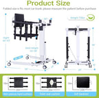 Electric Patient Lift Transfer Chair - Folding Portable Handicap Lift for Home/Car/Bathroom,260LBS Capacity Upgrade Electric Transfer Lift for Seniors