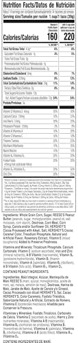 REESE'S PUFFS Dark Chocolate Cereal, Made with Real REESE'S Peanut Butter, Family Size, 19.7 oz