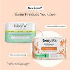 The Honey Pot Company - Non-Herbal Everyday Panty Liners for Women - Organic Cotton Cover & Ultra-Absorbent Pulp Core - Sanitary Pads - Feminine Care - 30 ct