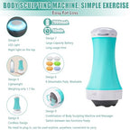 Cellulite Massager Body Sculpting Machine Electric Cordless, Rechargeable, Night Light for Belly Legs Butt Arms Back Shoulder, with Sculpting Head, 4Massage Heads, 6Washable Pads, Mesh Cover