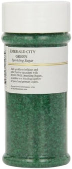 India Tree, Green Sparkling Sugar, Large Jar | Shimmery Sugar Sprinkles for Baking and Decorating | 7.5 Oz Jar (Pack of 1)