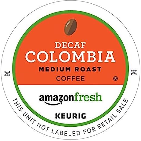 AmazonFresh 80 Ct. K-Cups, Decaf Colombia Medium Roast, Keurig K-Cup Brewer Compatible