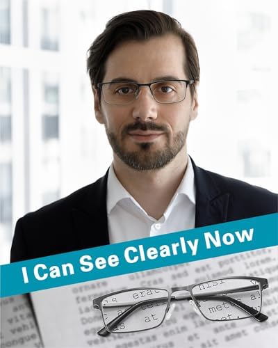 acavefox 3 Pack Blue Light Blocking Reading Glasses Men Readers Anti Glare UV Lightweight and Sturdy Full Frame Metal Spring Hinge Eyeglasses 1.25+