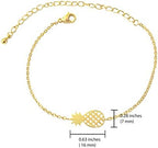 Altitude Boutique Pineapple Bracelet, Hawaii Bracelet Pendant Tropical Bracelet, Hawaii Jewelry (Silver, Gold, Rose Gold)