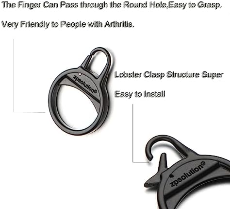 Zpsolution Zipper Ring Pulls Zipper Tab Replacement for Luggage Suitcase Backpack Handbags Boots Jackets