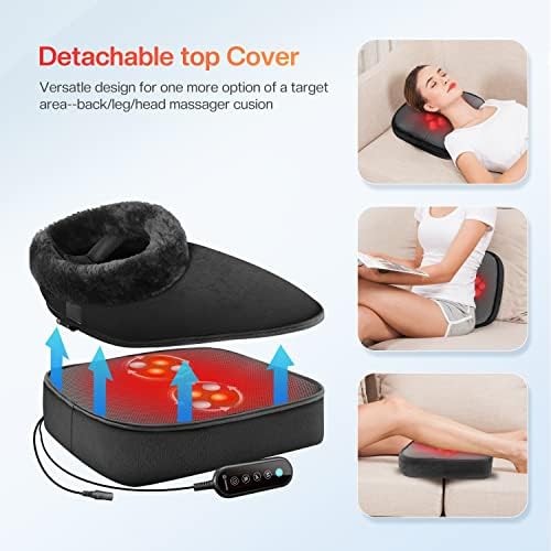 COMFIER 2-in-1 Shiatsu Foot & Back Massager with Heat, Electric Foot Warmer for Women,Men,Feet Massager Machine, Feet Heater,Gifts