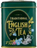 Vintage Victorian Bottle Green Tea Tin with 40 English Afternoon Teabags