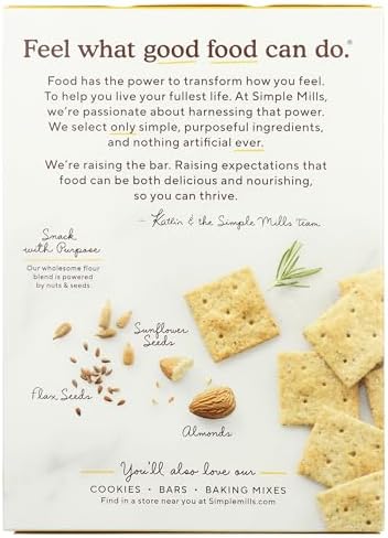 Rosemary & Sea Salt Almond Flour Crackers