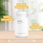 SuperSmart - L-Selenomethionine 200mcg per Day (Selenium Supplement) - High Absorption - Essential Trace Mineral | Non-GMO & Gluten Free - 120 Tablets