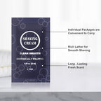 Travel Shaving Cream for Men, Individually Wrapped Mini Shaving Cream in Bulk, Disposable Travel Size Toiletries Amenities Vacation for Hotel, Shelter/Homeless/Nursing Home/Charity 0.34 oz (30 Pack)