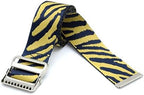 Transfer Belt with Metal Buckle by LiftAid - Transfer and Walking Aid with Belt Loop Holder for Assisting Patients, Nurses, Therapists, Home Care - 60"L x 2"W (Mountain Zebra)
