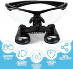 3.5 X 420mm Binocular Loupes Magnifier Glasses with LED Head Light+Aluminum Box Silver, Premium Optics Delivers Clear Imaging