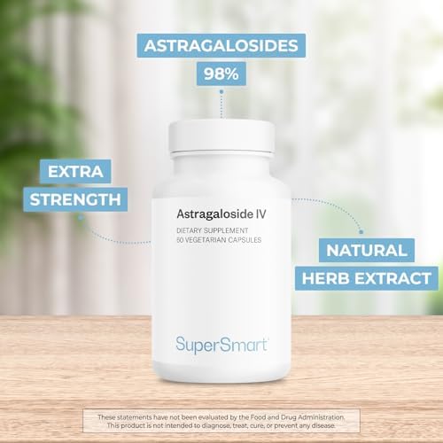 Astragaloside IV 98% 100 mg Per Day - Astragalus Root Extract - Antioxidant Supplement | Non-GMO & Gluten Free - 60 Vegetarian Capsules