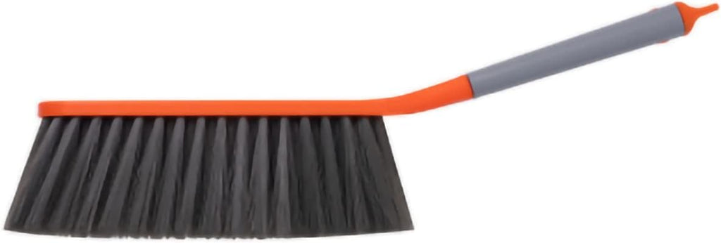 LIZEALUCKY Hand Broom Cleaning Brush Soft Bristles Deep Cleaning Leather Cleaning Brush Household Cleaning Tool (Orange)