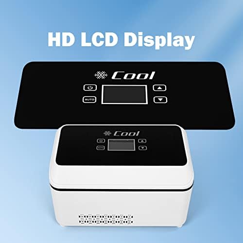 Insulin Cooler Box Insulin Pen Travel Cooler Mini Drug Refrigerator Case Diabetic Cooler Portable car Insulin Cooler Box USB Rechargeable LED Display (℉)
