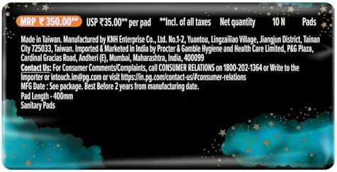 Whisper Ultra Nights Sanitary Pads XXXL Wings 10 Pieces Pack