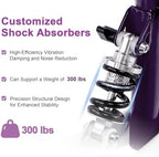 Steerable Knee Walker Deluxe Medical Scooter for Foot Injuries Compact Crutches, with Dual Rear on-Wheel Brake and Shock Absorption Under The Knee pad（Purple）