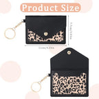 1 Pack Birth Control Pill Case Sleeve Packet 4.3 X 3 Inch PU Leather Wallet Pill Holder Privacy Protection Birth Control Pill Wallet with Key Ring for Pill Card Organizer, Black