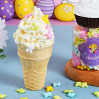 Easter Bunny Sprinkles, Pastel Rabbit Sprinkles in Pink Blue Yellow White Green, Edible Bunny Candy for Baking, Cake Decorating, Easter Egg Cookies & Spring Celebration Carrot Patch Cupcakes Topper Chocolate