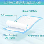 Rocinha 100 Pack Disposable Changing Pads Baby Disposable Underpads Waterproof Diaper Changing Pad Breathable Underpads Bed Table Protector Mat (17 x 13 Inches)