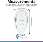 GMS Optical® Soft Screw-in Silicone Symmetrical Shape Eyeglass Nose Pads - 10 Pair (15mm)