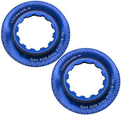 Bike Center Locking Rings for Disc Brake Rotor on Center Lock Hub Aluminum Alloy(Blue)
