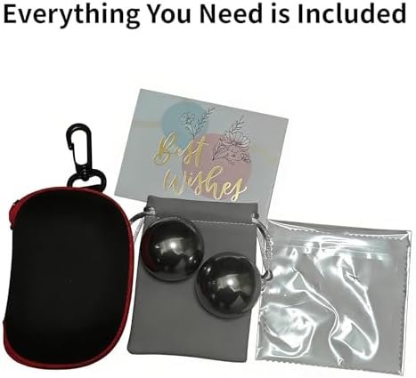Stainless Steel Solid Baoding Balls Set - 1.5 Inch, 1 Pound, Silent Chinese Health Balls for Stress Relief, Meditation, and Hand Therapy