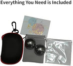Stainless Steel Solid Baoding Balls Set - 1.5 Inch, 1 Pound, Silent Chinese Health Balls for Stress Relief, Meditation, and Hand Therapy