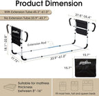 Double Bed Rail for Elderly Adults Safety, Adjustable Bed Assist Rail, Dual Side Bed Rail for Seniors Safety, Under Mattress Bed Guard Rail for Fall Prevention, Fits Twin/Full/Queen Beds