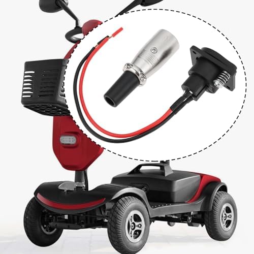 3Pin XLR Female Charging Port Cable and Male Connecter Plug Electric Scooter Wheelchair