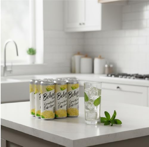 Belvoir Farm Sparkling Elderflower Drink Cans 330ml (Pack of 4)