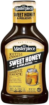KC Masterpiece Sweet Honey & Molasses Barbecue Sauce (Pack of 2) 18 oz Bottles