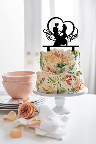 Lesbian Wedding Cake Topper, Mrs & Mrs Cake Topper for Female's Wedding Party Supply, Lesbian Marriage Union Party decor