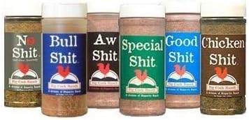 Big Cock Ranch Big 6 Sampler (Pack of 6 Seasonings with 1 each of Bull, Special, Good, Aw, Chicken, and No)