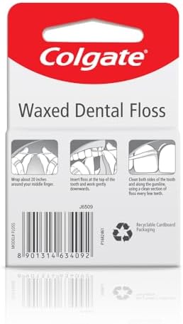 Colgate Total Waxed Dental Floss - 50m Pack of 6