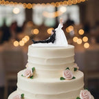 Bride Dragging Groom Cake Topper - Handcrafted Figurines-Funny Reluctant Groom Wedding Cake Decoration, Romantic & Adorable Resin Figurines for Ceremonies, Parties, and as a Memorable Gift for Couples