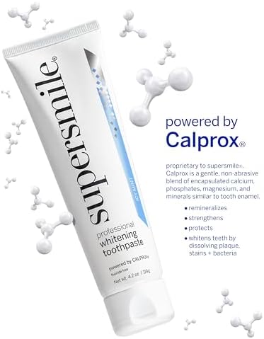 Supersmile Professional Teeth Whitening Toothpaste - Fluoride Free for Visibly Brighter Smile - Whitens up to 6 Shades