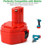 14.4V 3.5Ah NiMh Battery Compatible with Makita PA14 1434 1420 1422 1433 1435 1435F 192699-A 192600-1 193158-3 193159-1 193157-5 194172-2 193985-8 193062-6