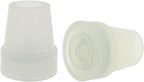 2 Pcs: 3/4" (19mm) Glow in The Dark Rubber Tips Ferrules for Walking Canes - White - by Lifeswonderful