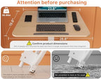 JOY worker Foldable Mobile Standing Desk, Pneumatic Height Adjustable Sit Stand Desk, 90° Tiltable Rolling Laptop Desk, Portable Cart with Wheels Non-Slip Mat for Home Office, Holds Up to 22lbs