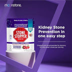 Moonstone Stone Stopper Drink Mix, Cranberry Raspberry, Kidney Stone Prevention, Calcium Oxalate Protector, Developed by Urologists to Improve Hydration and Support Kidney Health, 30 Day Supply