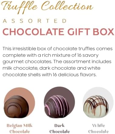 CRAVINGS BY ZOE Easter Chocolate Truffles Gift Box | 16 Count | Chocolate Candy Gifts | Gourmet Assorted Chocolate Food Gift Basket | Birthday Gifts for Women Men Mom Dad Adults Couples Families