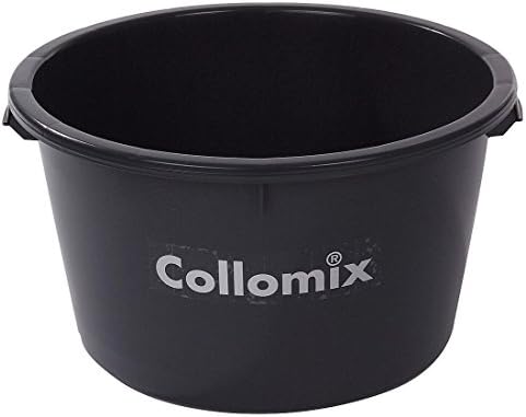 17 Gallon Heavy-Duty Mixing Tub – Rugged Polyethylene Bucket with Side Grips and Roll-Over Lip – Compatible with Hand-Held Power Mixers – Jobsite Tough Construction