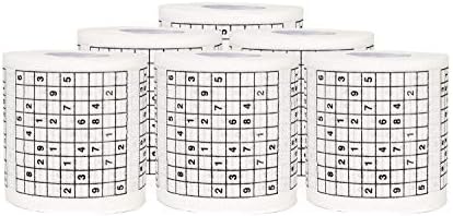 SummitLink Roll of Sudoku Toilet Paper Tissue Napkin Prank Fun Birthday Party Novelty Gift Idea (6 pk)