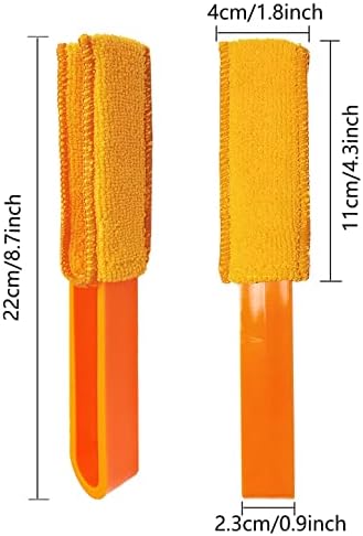 4 Pack Microfiber Blinds Duster, 4 Removable and Washable Sleeves, Cleaner for Window Blinds, Air Conditioner Vents, Fans, Car Vents